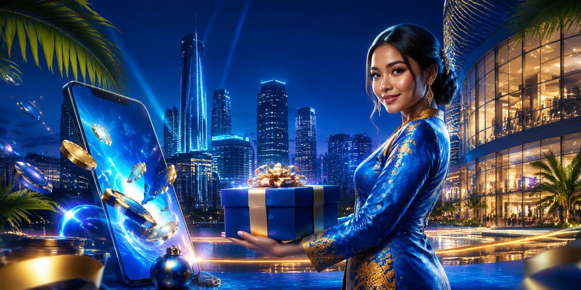 Pengguna Malaysia mengakses kasino mudah alih th14 dengan baju kurung di Kuala Lumpur